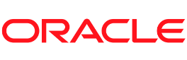 Oracle logo in red